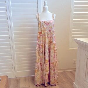 Free People Floral Maxi Dress - Pink, Yellow, Orange
